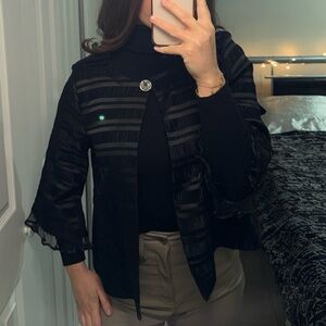 Joan Rivers Black Striped Blazer